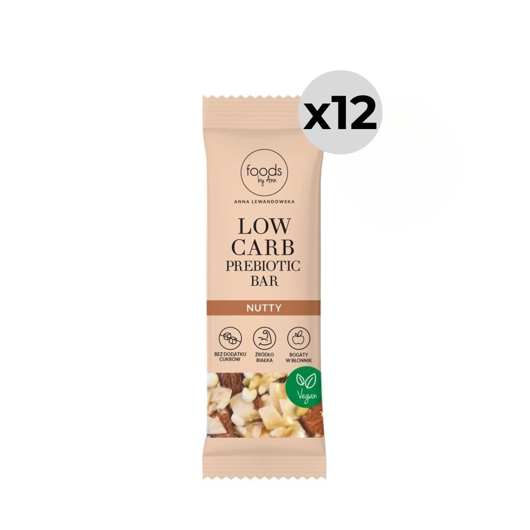 12x Foods by Ann Low Carb Prebiotic Bar - Nutty 35g - Foods by Ann - Vesa Beauty