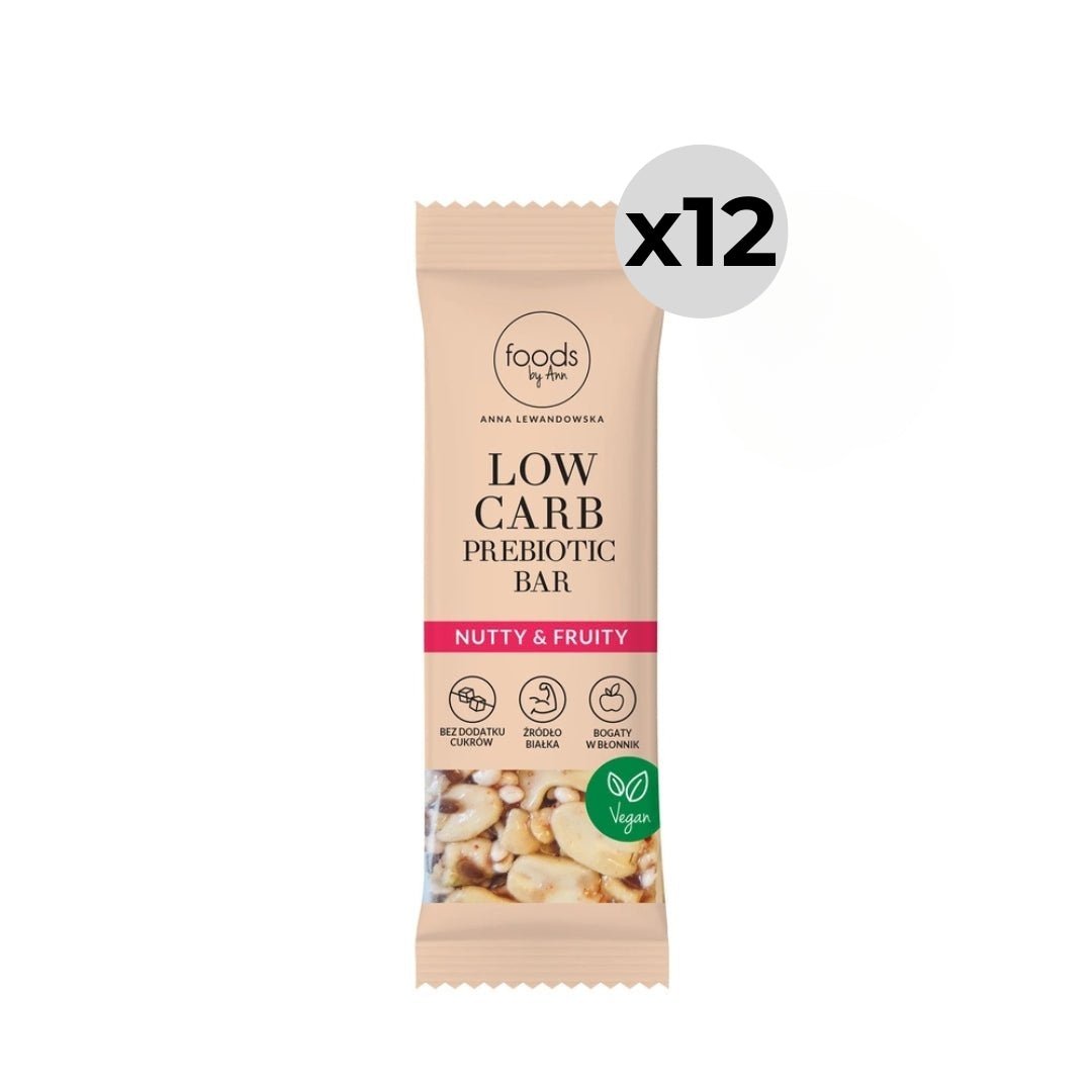 12x Foods by Ann Low Carb Prebiotic Bar - Nutty & Fruity 35g - Foods by Ann - Vesa Beauty