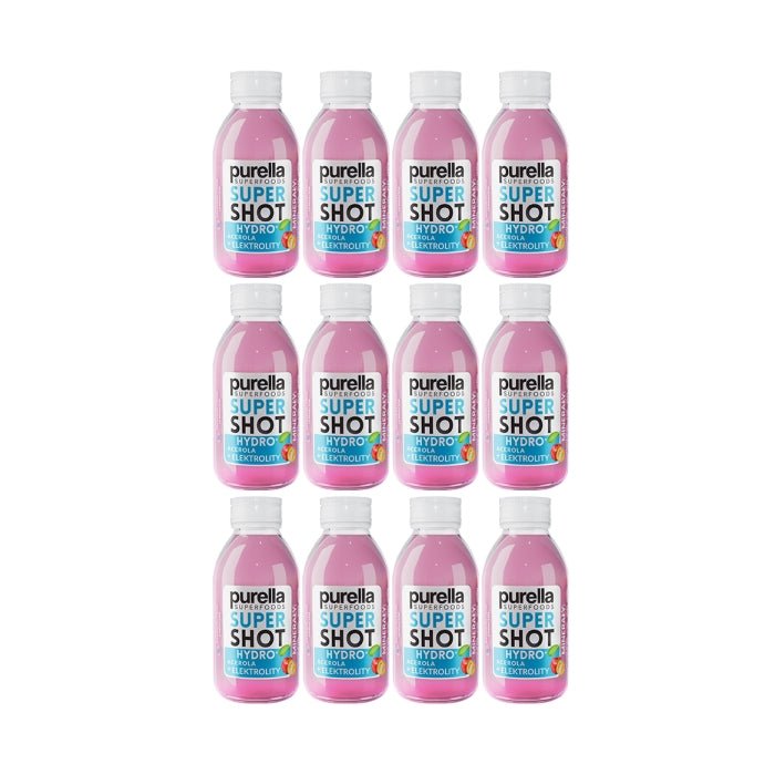 12x Purella SuperShot HYDRO - Acerola +Electrolytes 100ml - Purella Superfoods - Vesa Beauty