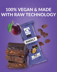 15x Energy Bar - Plum dark chocolate cover 40g - Be Raw - Vesa Beauty
