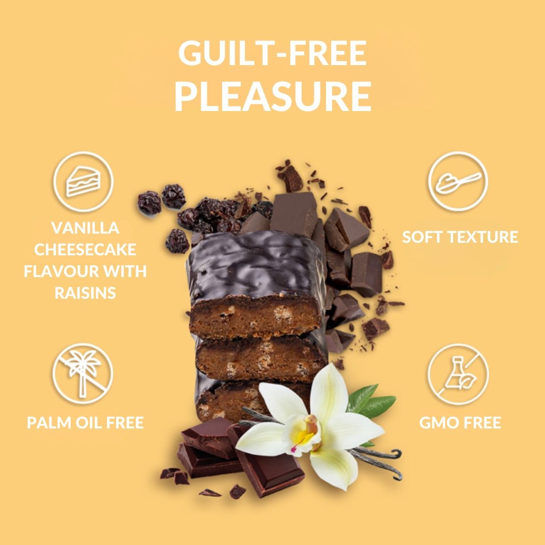15x Protein 28% Bar - Vanilla Cheesecake dark chocolate covered 40g - Be Raw - Vesa Beauty