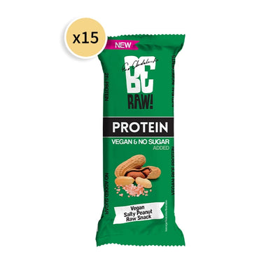 Natural Cosmetics 15x Be Raw Bar Protein 21% - Salty Peanut 40g