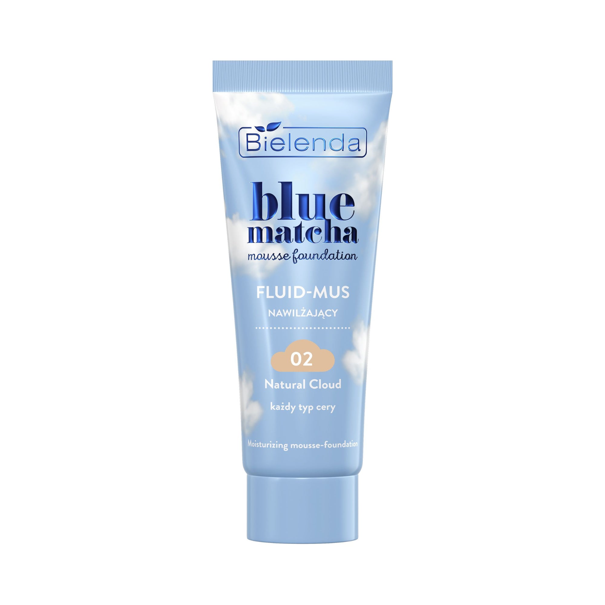 Natural Cosmetics BLUE MATCHA Moisturizing Mousse Foundation 30g