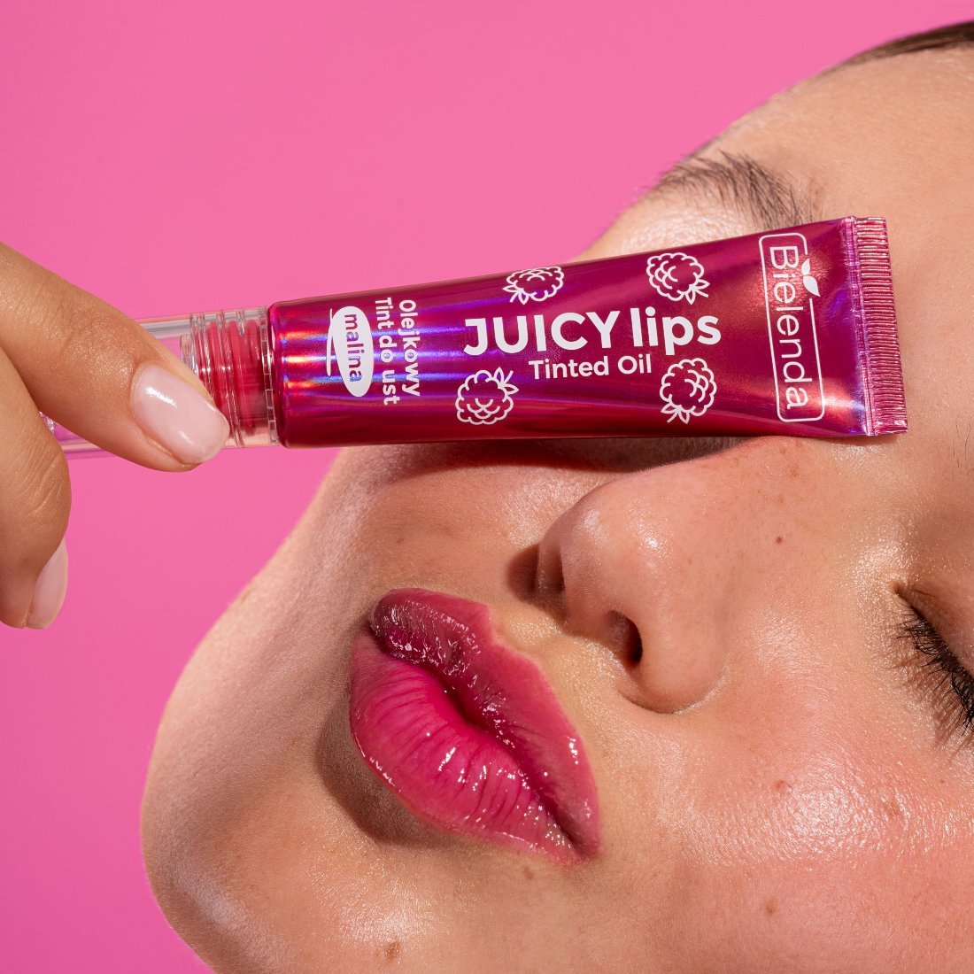 Bielenda JUICY lips - Raspberry Tinted Lip Oil 10g - Bielenda - Vesa Beauty