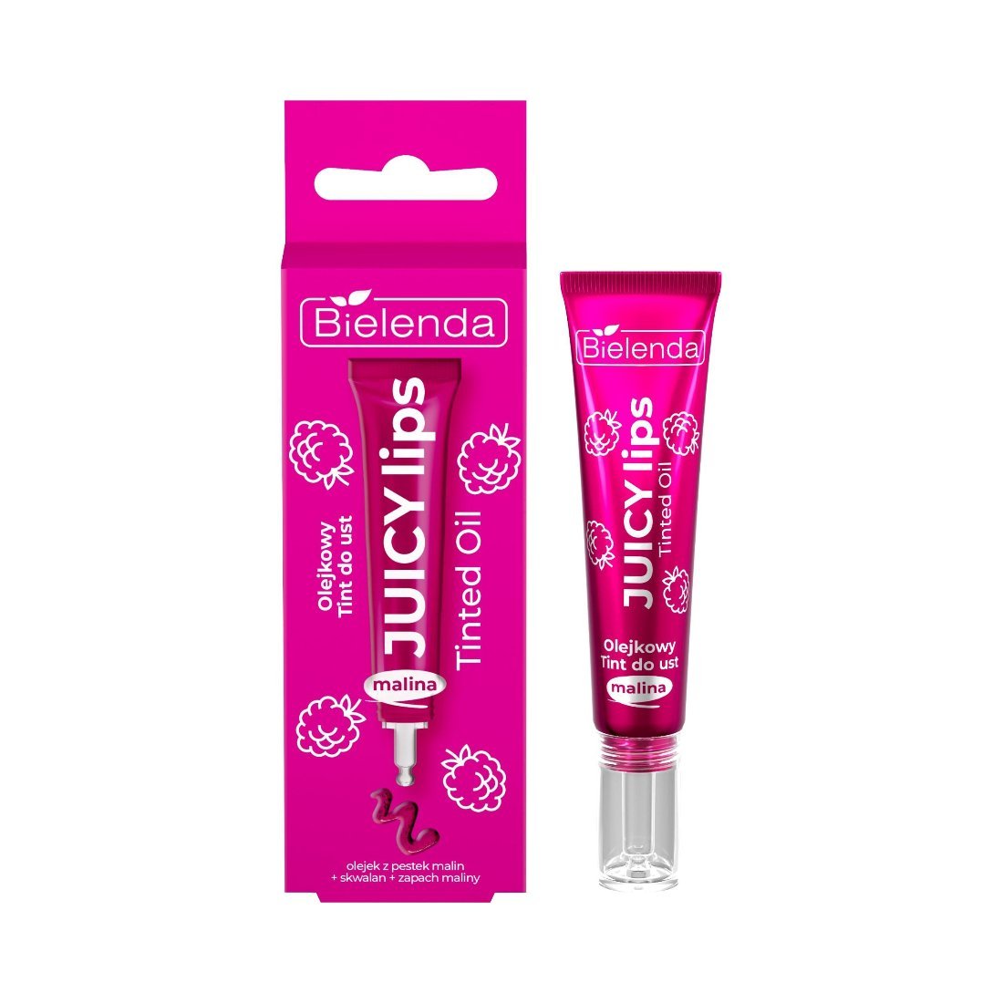 Bielenda JUICY lips - Raspberry Tinted Lip Oil 10g - Bielenda - Vesa Beauty