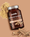 Food Supplement Ashwagandha - Stress reduction 60 capsules - Purella Superfoods - Vesa Beauty