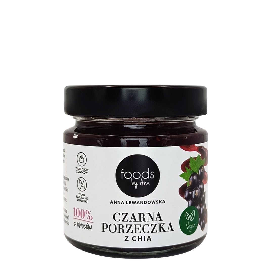 Foods by Ann Jam 100% Black currant with chia 200g - Foods by Ann - Vesa Beauty