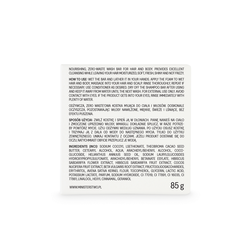 HIBISCUS: Humectant Shampoo Bar 85g - Ministerstwo - Vesa Beauty