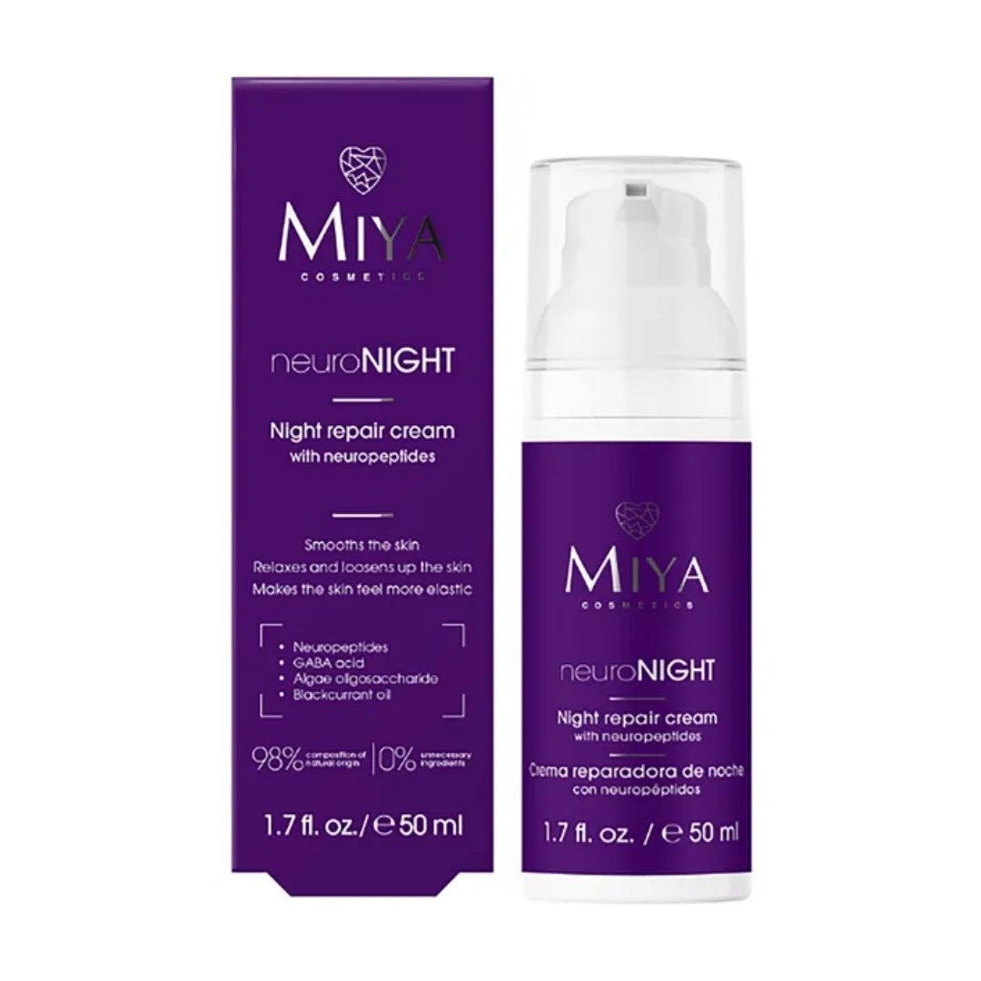 MIYA neuroNIGHT Night Repair Cream with neuropeptides 50ml|VESA UK
