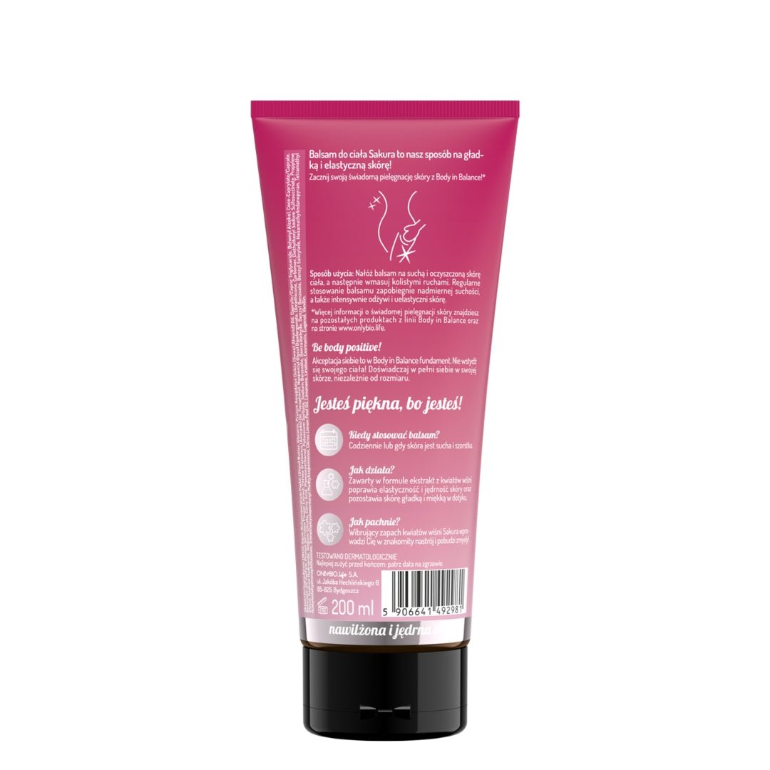 OnlyBio Body in Balance - Body lotion Sakura cherry blossom 200ml - OnlyBio - Vesa Beauty