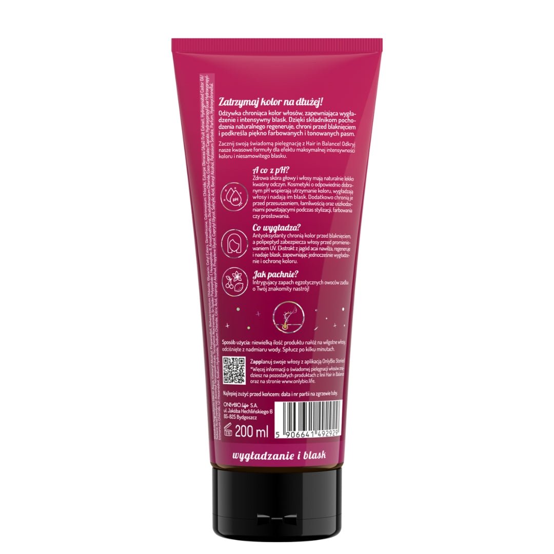 OnlyBio Hair in Balance - Colour - Smoothing & Colour - Protecting Conditioner 200ml - OnlyBio - Vesa Beauty