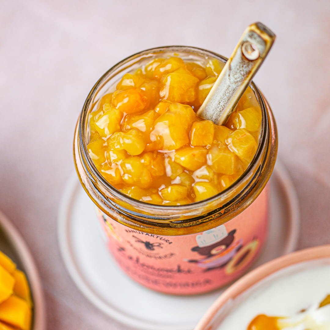 Peach in gel with Honey "Żelowocki" 320g - Sadowski Bee Gardens - Vesa Beauty