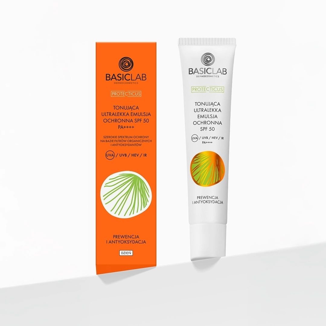 PROTECTICUS Toning Ultra - Light Protective Emulsion SPF50 PPD 22.1 40ml - BasicLab - Vesa Beauty