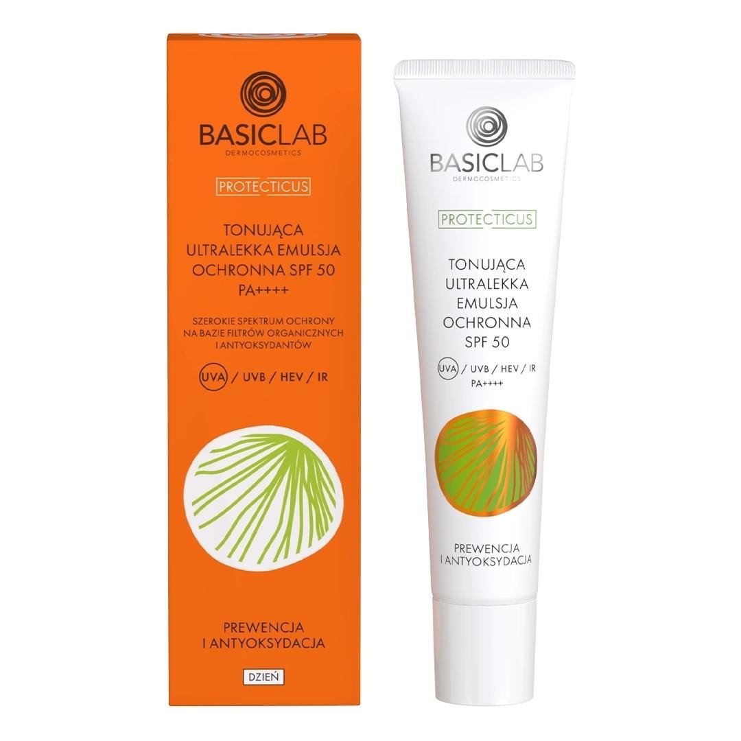PROTECTICUS Toning Ultra - Light Protective Emulsion SPF50 PPD 22.1 40ml - BasicLab - Vesa Beauty