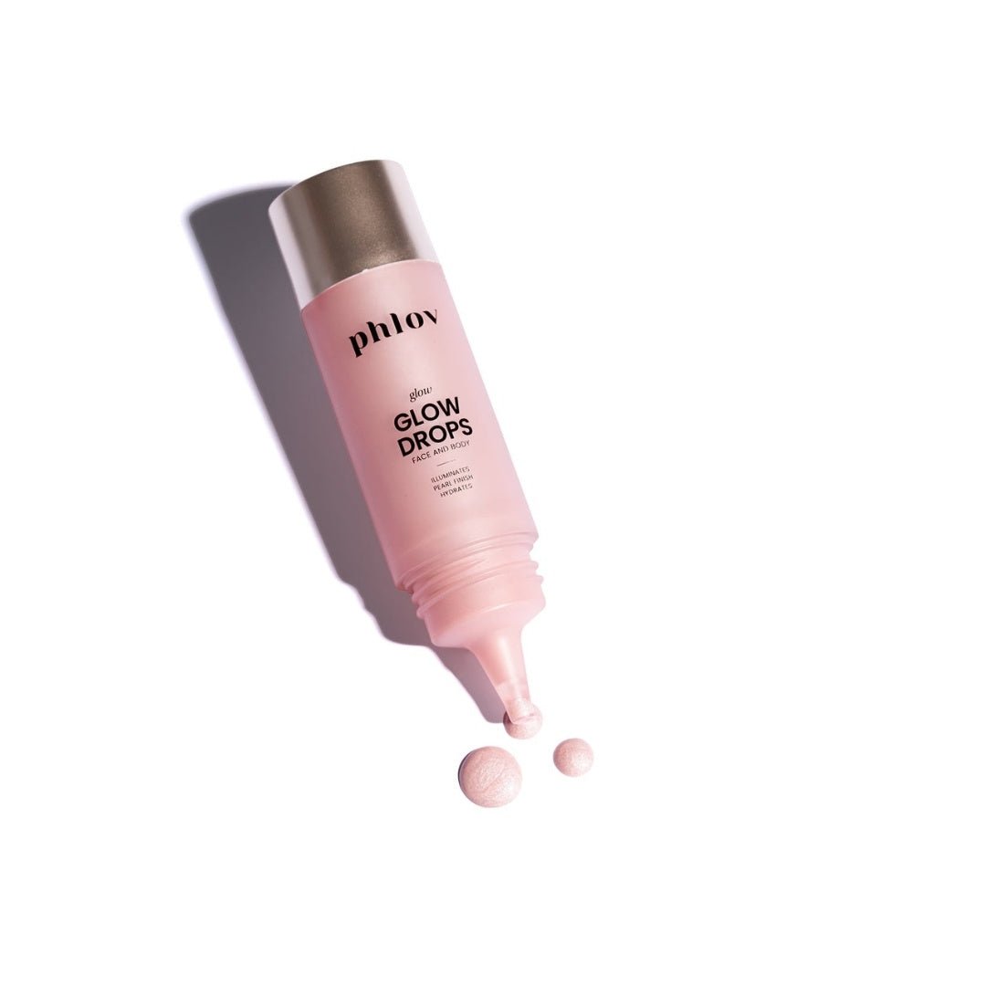rose gold GLOW DROPS for face & body 15ml - Phlov - Vesa Beauty