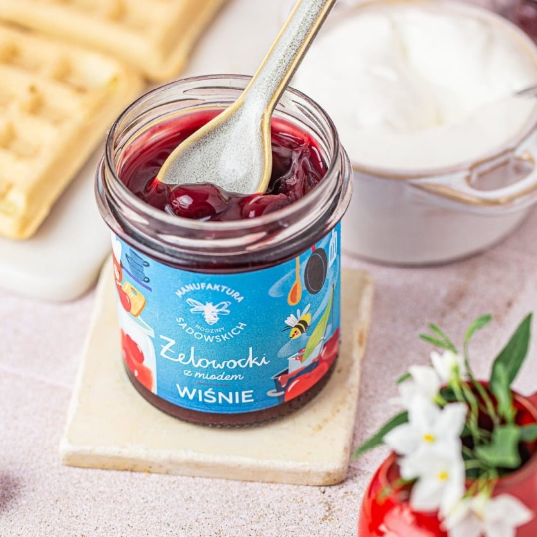 Sadowski Bee Gardens Cherries in gel with Honey "Żelowocki" 320g - Pasieki Sadowskich - Vesa Beauty