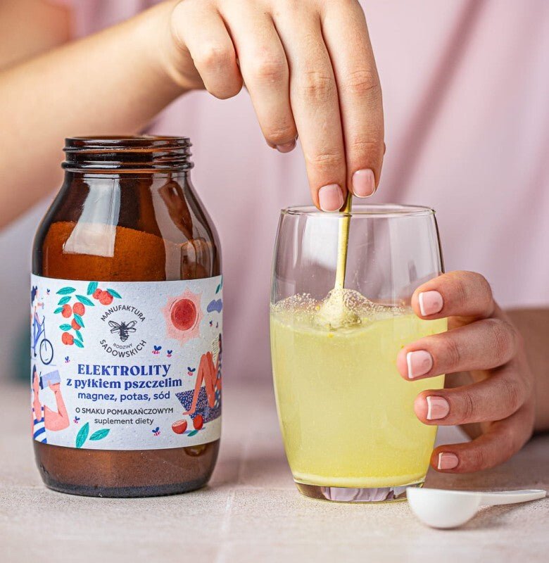 Sadowski bee Gardens Electrolytes with bee pollen in orange flavor 390g (60 portions) (shipping from 28.05) - Pasieki Sadowskich - Vesa Beauty