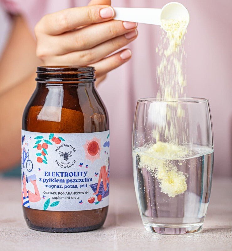 Sadowski bee Gardens Electrolytes with bee pollen in orange flavor 390g (60 portions) (shipping from 28.05) - Pasieki Sadowskich - Vesa Beauty