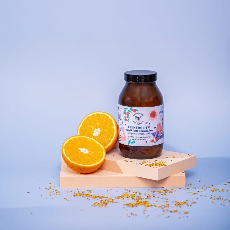Sadowski bee Gardens Electrolytes with bee pollen in orange flavor 390g (60 portions) (shipping from 28.05) - Pasieki Sadowskich - Vesa Beauty