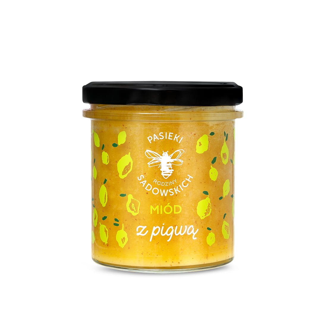 Sadowski Bee Gardens Honey with quince 430g - Pasieki Sadowskich - Vesa Beauty