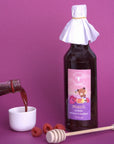 Sadowski Bee Gardens Raspberry syrup with honey - Honey bear 500ml - Pasieki Sadowskich - Vesa Beauty