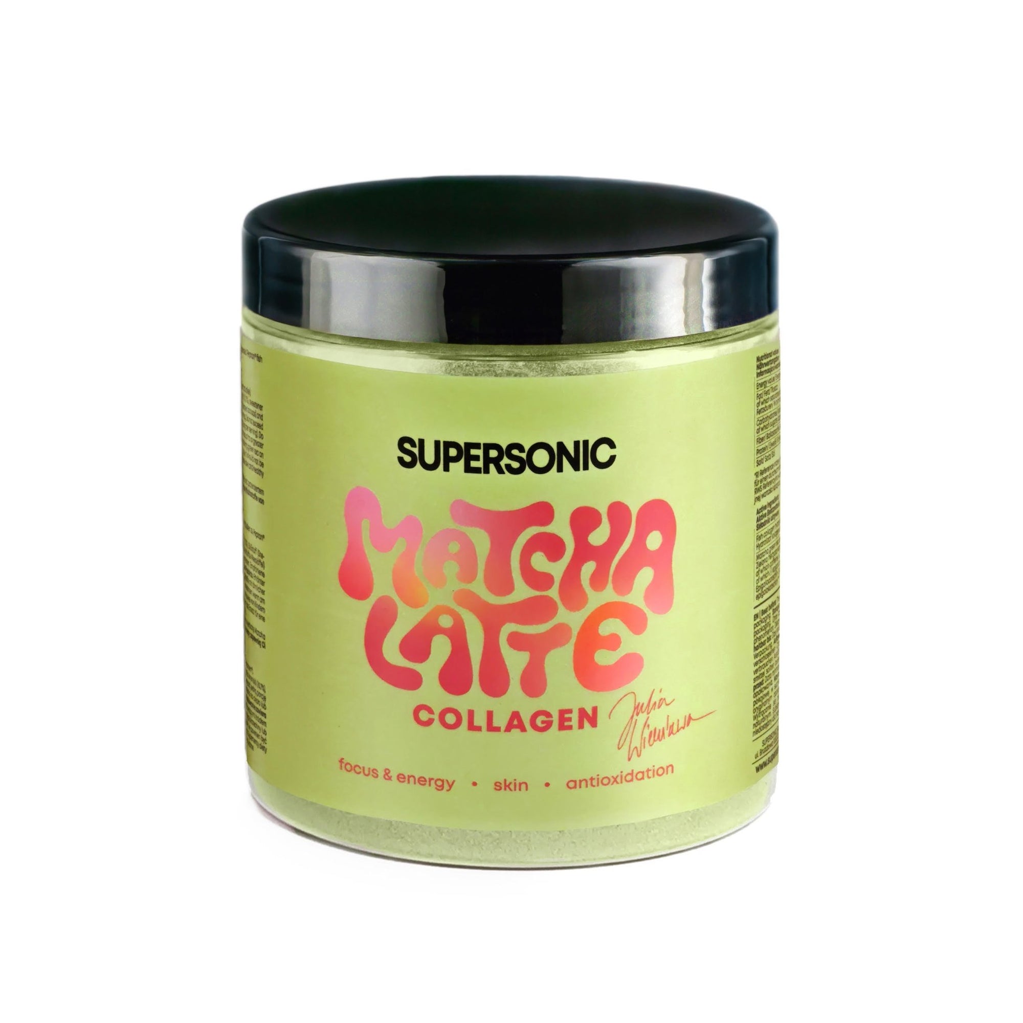 SUPERSONIC Matcha Latte Collagen - focus & energy, skin, antioxidation 280g - SUPERSONIC - Vesa Beauty