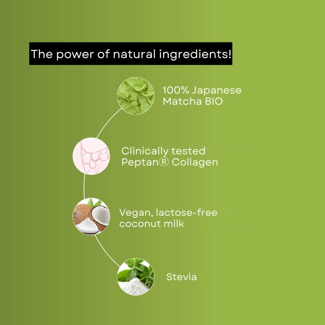 SUPERSONIC Matcha Latte Collagen - focus & energy, skin, antioxidation 280g - SUPERSONIC - Vesa Beauty