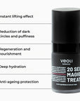 Natural Cosmetics 20 SECONDS MAGIC EYE TREATMENT lifting-repairing transformative undereye & eyelid serum with caffeine, peptides, hyaluronic acid & Beautifeye™ complex 15ml