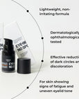 Natural Cosmetics EYE SEE NO SPOTS brightening & hydrating serum for dark circles & eyelids with 1% whitening peptide, 0.5% tranexamic scid & glutathione 15ml