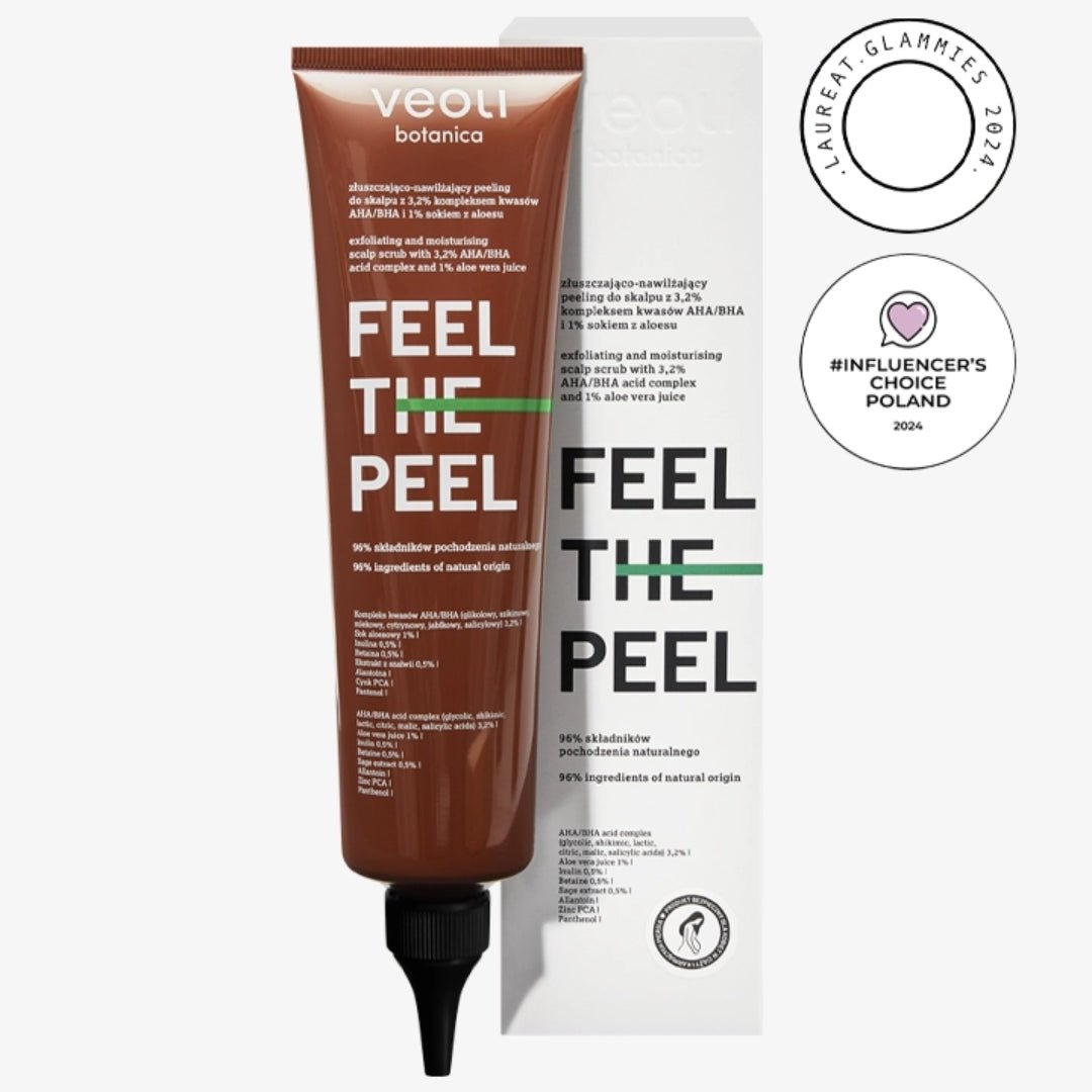 Veoli Botanica FEEL THE PEEL Exfoliating & moisturising scalp scrub with 3.2% AHA/BHA acid complex and 1% aloe vera juice 150ml - Veoli Botanica - Vesa Beauty