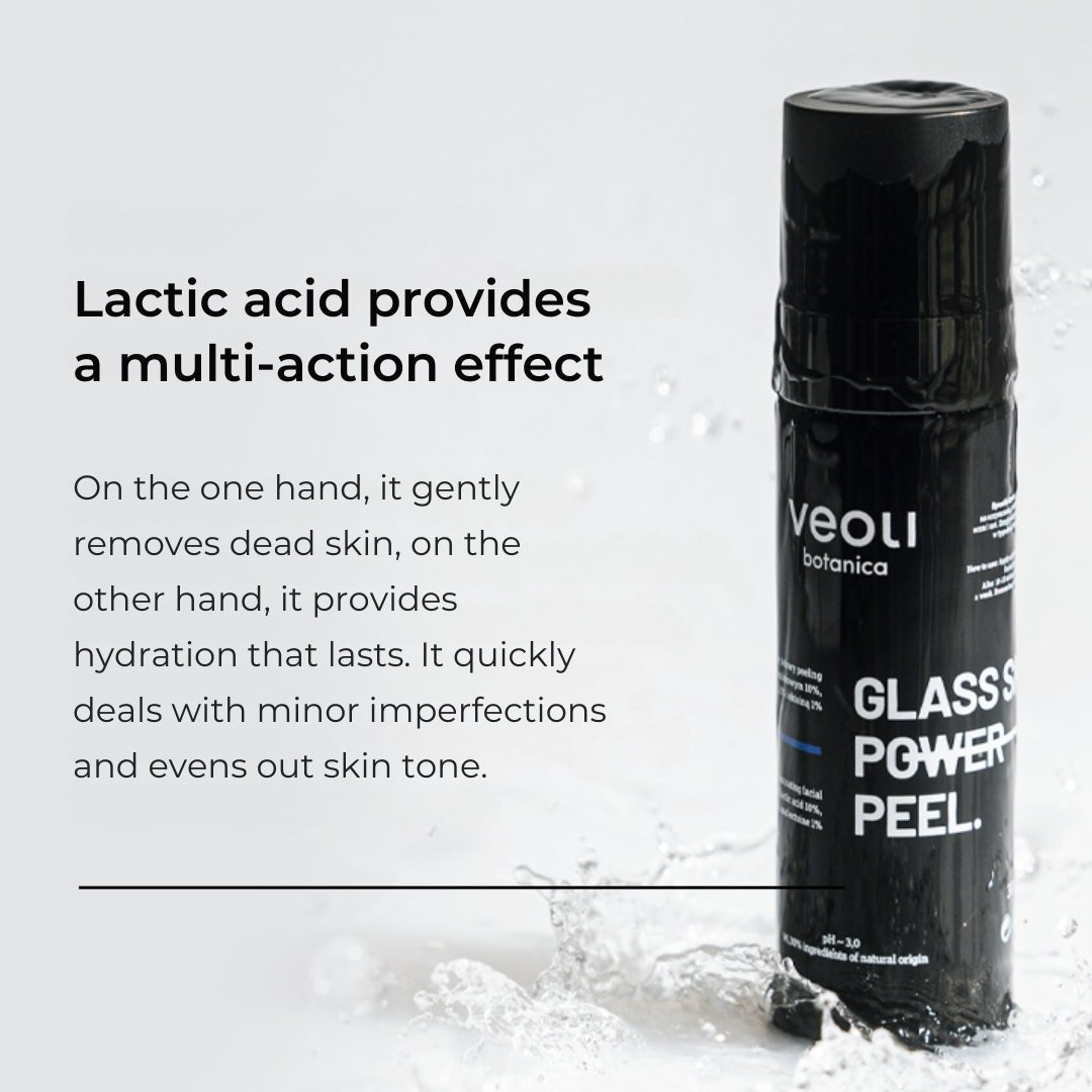 Veoli Botanica GLASS SKIN POWER PEEL Moisturising & illuminating facial peel gel with lactic acid 10%, tranexamic acid 2.5% and ectoine 1% 30ml - Veoli Botanica - Vesa Beauty