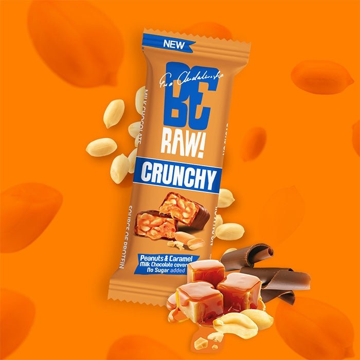 15x Be Raw Crunchy Peanuts & Caramel Bar 40g - Be Raw - Vesa Beauty