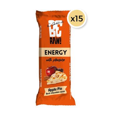 15x Be Raw Energy Bar - Apple Pie 40g - Be Raw - Vesa Beauty