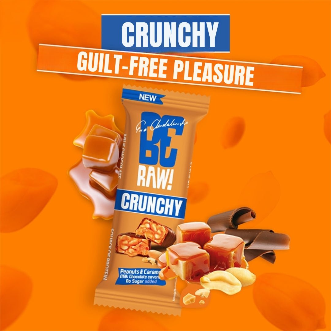 15x Crunchy Peanuts & Caramel Bar 40g - Be Raw - Vesa Beauty