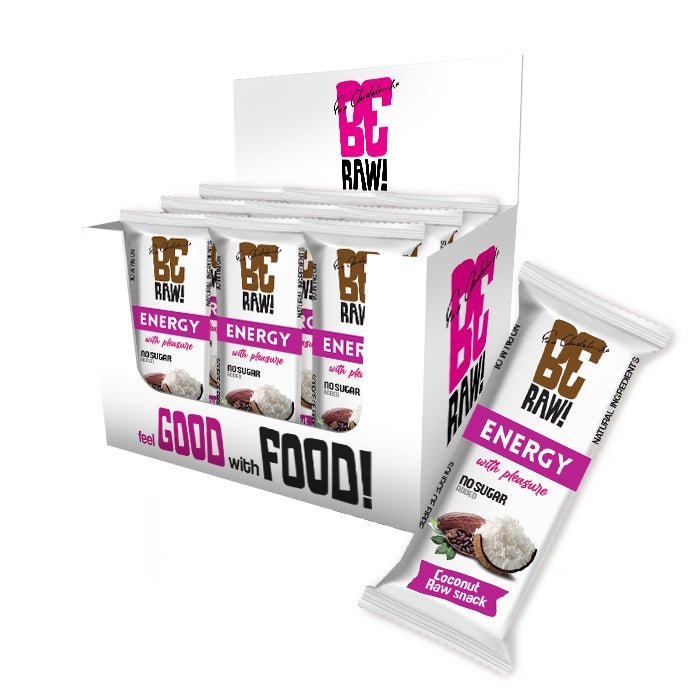 15x Energy Bar - Coconut 40g - Be Raw - Vesa Beauty