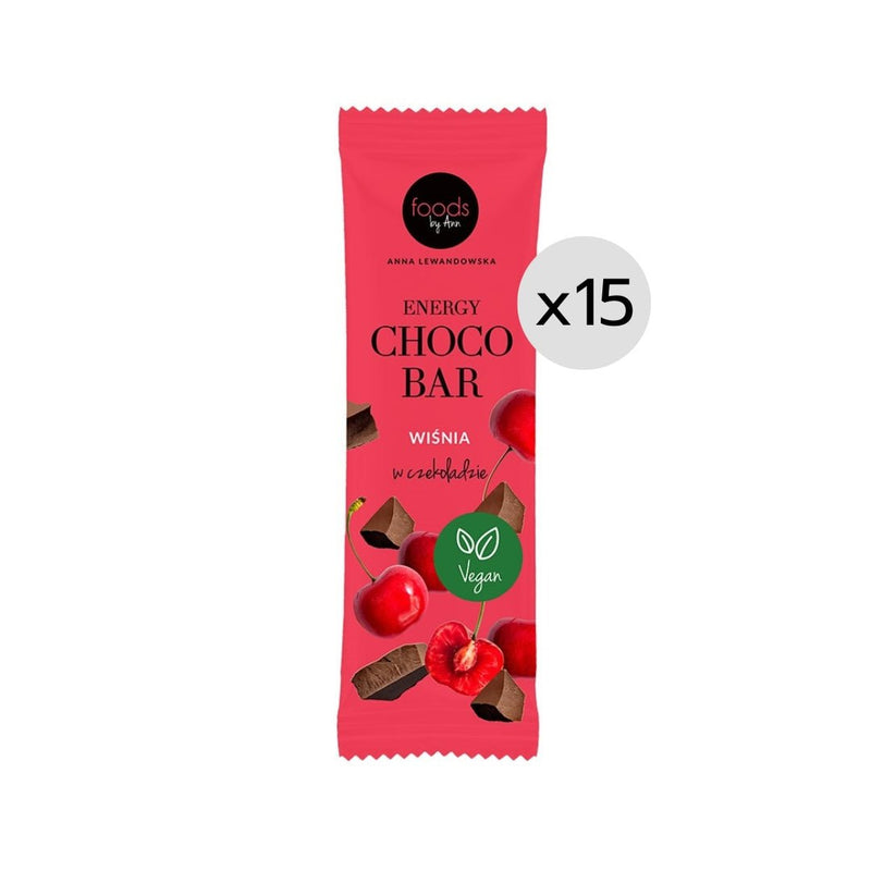 15x Foods by Ann Energy Choco Bar Cherry in Chocolate 35g - Foods by Ann - Vesa Beauty