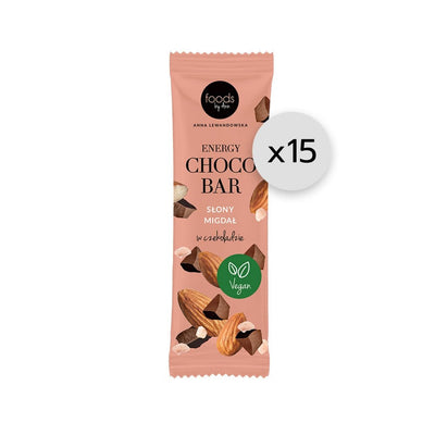 15x Foods by Ann Energy Choco Bar Salty Almond 35g - Foods by Ann - Vesa Beauty