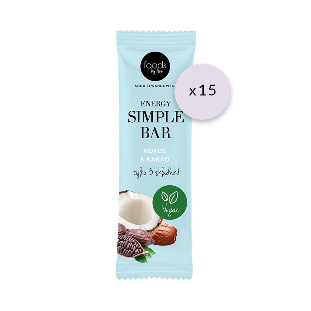 15x Foods by Ann Energy Simple Bar Coconut & Cocoa 35g - Foods by Ann - Vesa Beauty