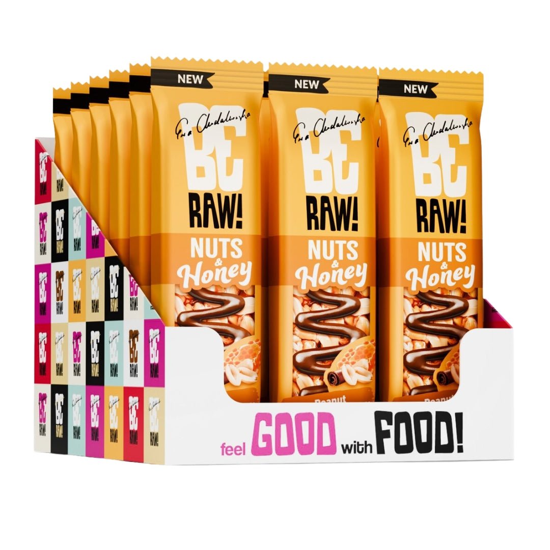 15x Nuts&Honey Bar - Peanut, Chocolate, Sea Salt 30g - Be Raw - Vesa Beauty