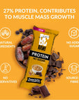 15x Protein 27% Bar - Peanut Butter dark chocolate cover 40g - Be Raw - Vesa Beauty