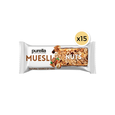 15x Purella Muesli Bar 5 Nuts 40g 