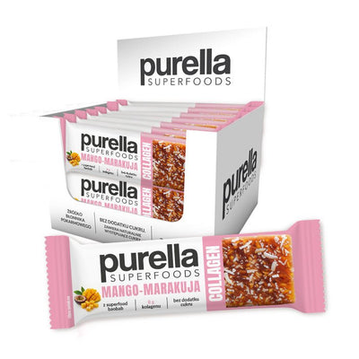 15x Purella SuperFoods Bar - Mango - Passion Fruit Collagen 40g - Purella Superfoods - Vesa Beauty