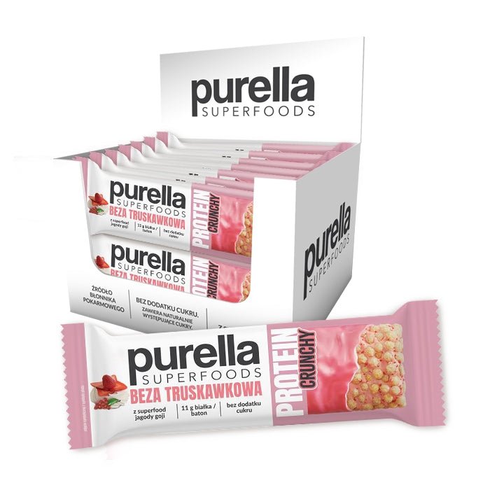 15x Purella SuperFoods Protein Bar - Strawberry Meringue 45g - Purella Superfoods - Vesa Beauty