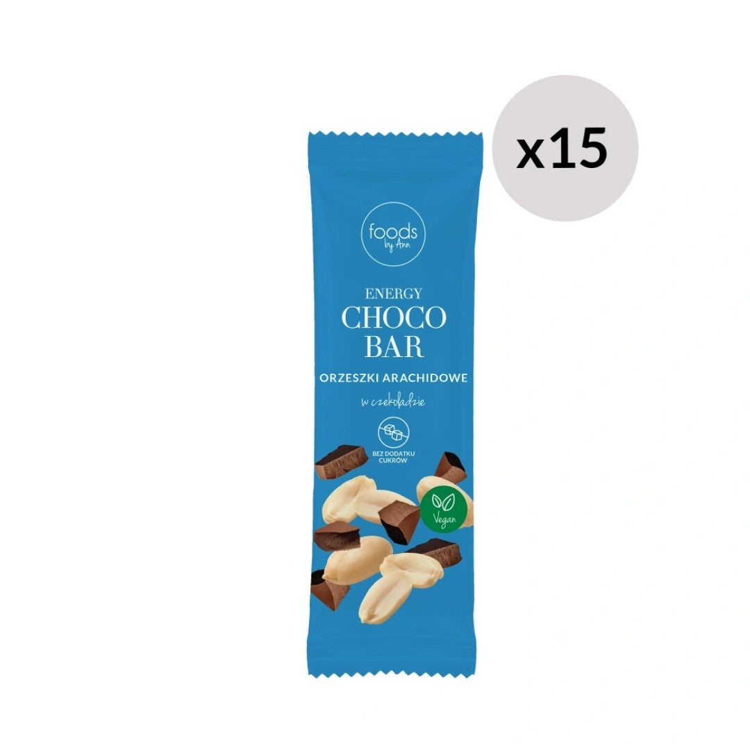 Natural Cosmetics Foods by Ann Energy Choco Bar Peanuts in chocolate 35g