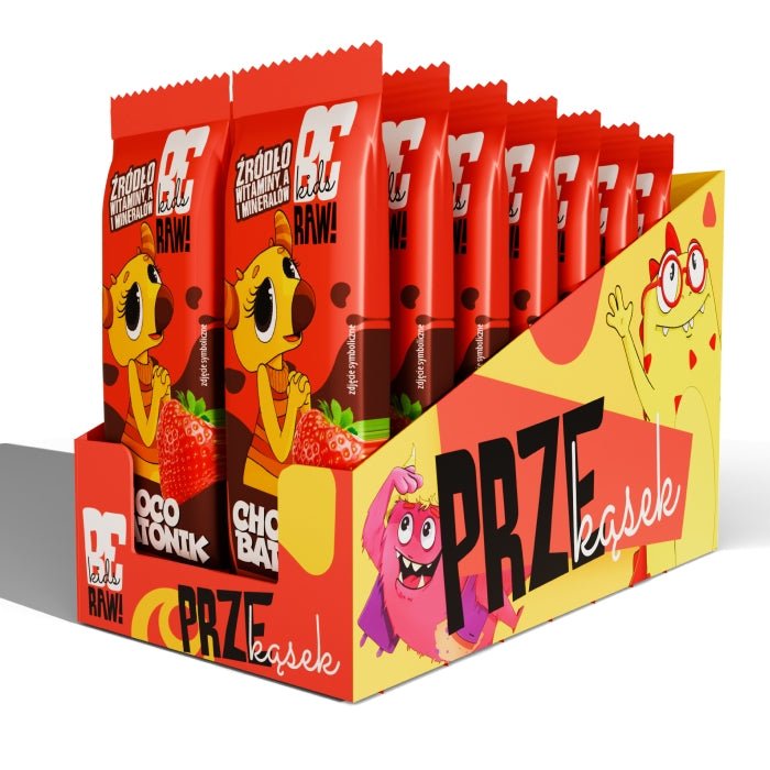 16x Kids Bar - Choco Strawberry 25g - Be Raw - Vesa Beauty