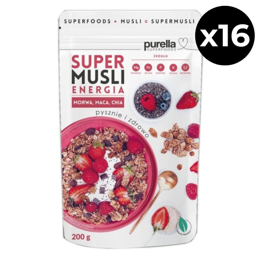 16x Purella Super Muesli Energy 200g - Purella Superfoods - Vesa Beauty