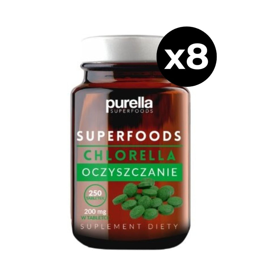 8x Purella Food Supplement Chlorella 250 tablets - Purella Superfoods - Vesa Beauty