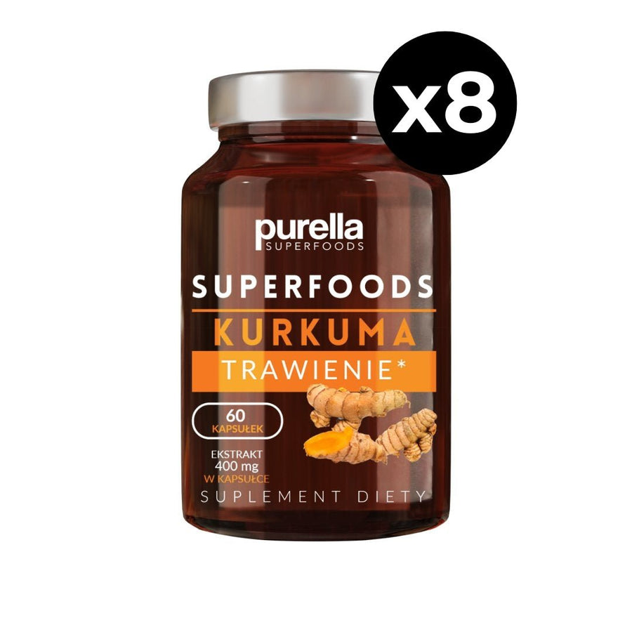 8x Purella Food Supplement Turmeric 60 capsules - Purella Superfoods - Vesa Beauty