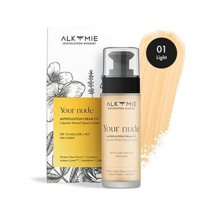 Alkmie YOUR NUDE 01 LIGHT - CC+ cream with intelligent pigment system 30ml - Alkemie - Vesa Beauty