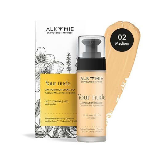 Alkmie YOUR NUDE 02 MEDIUM - CC+ cream with intelligent pigment system 30ml - Alkemie - Vesa Beauty